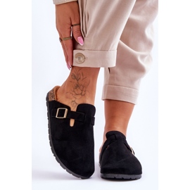 FJ1 Suede Sandals On Cork Platform Black Vellma 1