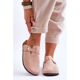 FJ1 Suede Sandals On Cork Platform Beige Vellma 1