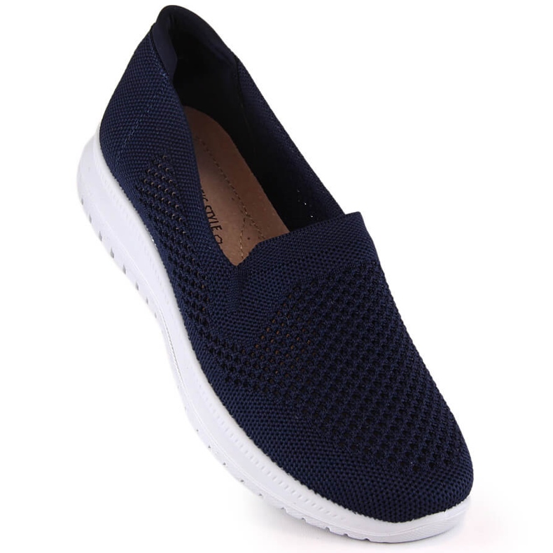 Atletico Women's comfortable sports slip-on shoes navy blue Ladies Style 1