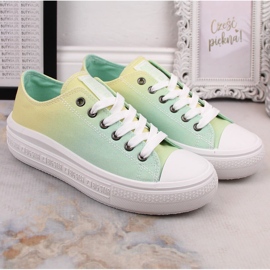 Women's sneakers on the Big Star ombre platform LL274A186 multicolored 2