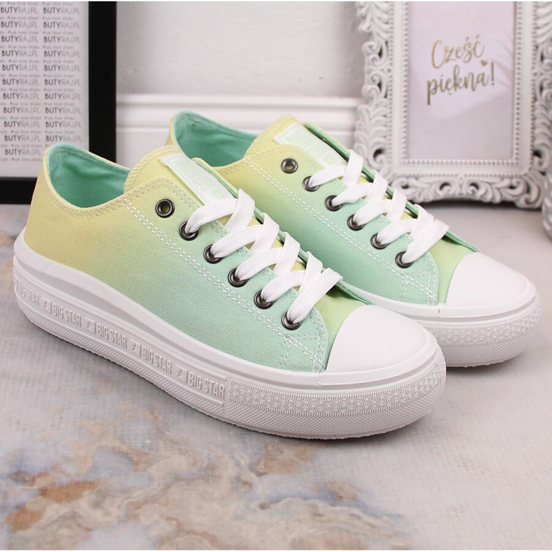 Women's sneakers on the Big Star ombre platform LL274A186 multicolored 2