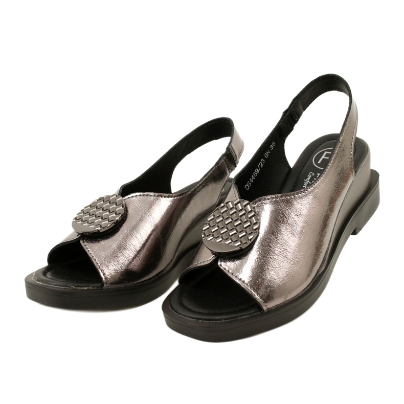 Wedge Sandals Gun Metal Filippo DS4469/23 brown 3