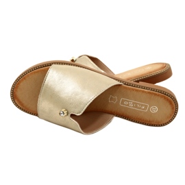 Fashionable Women's Slippers Filippo DK4625/23 GO Gold golden 4 Fashionable Women's Slippers Filippo DK4625/23 GO Gold golden 4