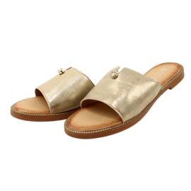 Fashionable Women's Slippers Filippo DK4625/23 GO Gold golden 3