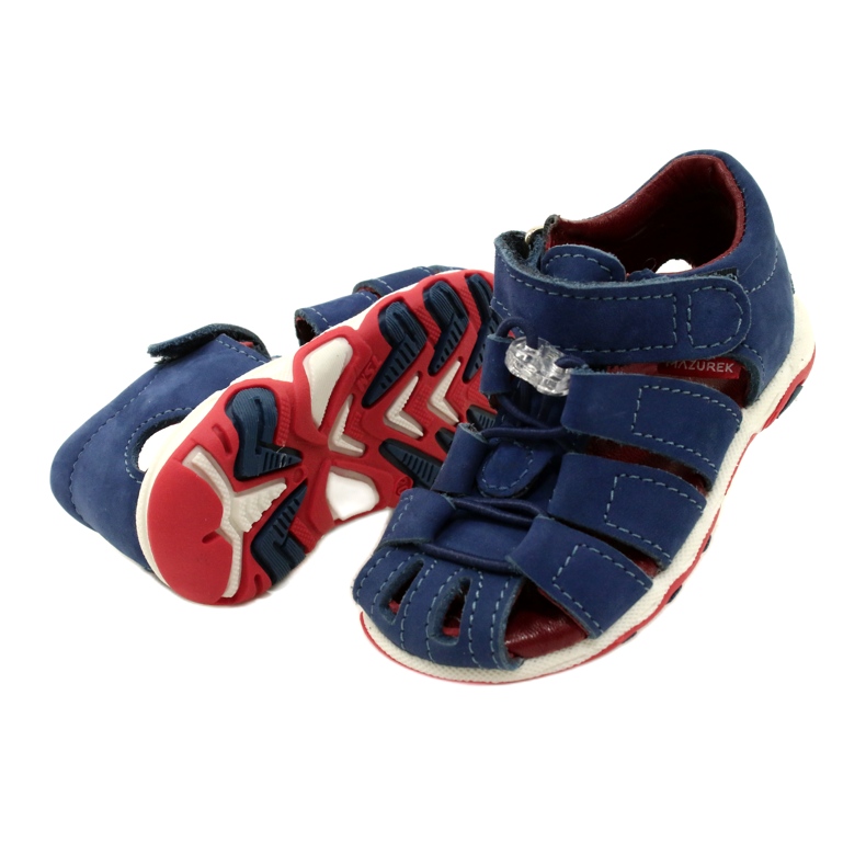 Leather sandals boys Mazurek 1364 navy blue 4 Leather sandals boys Mazurek 1364 navy blue 4