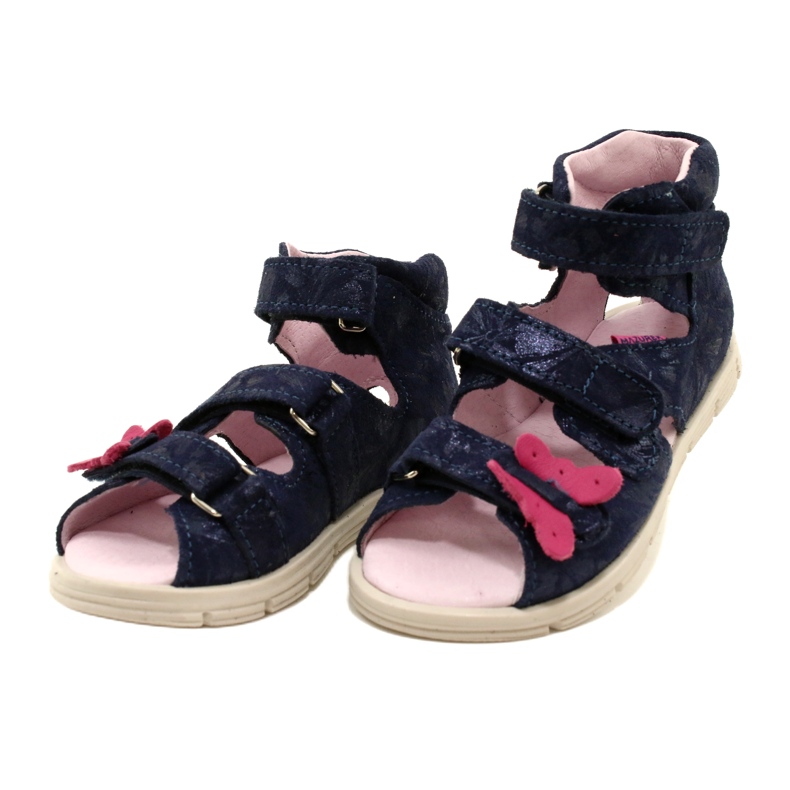 High preventive sandals Mazurek 1291 Butterflies blue 3