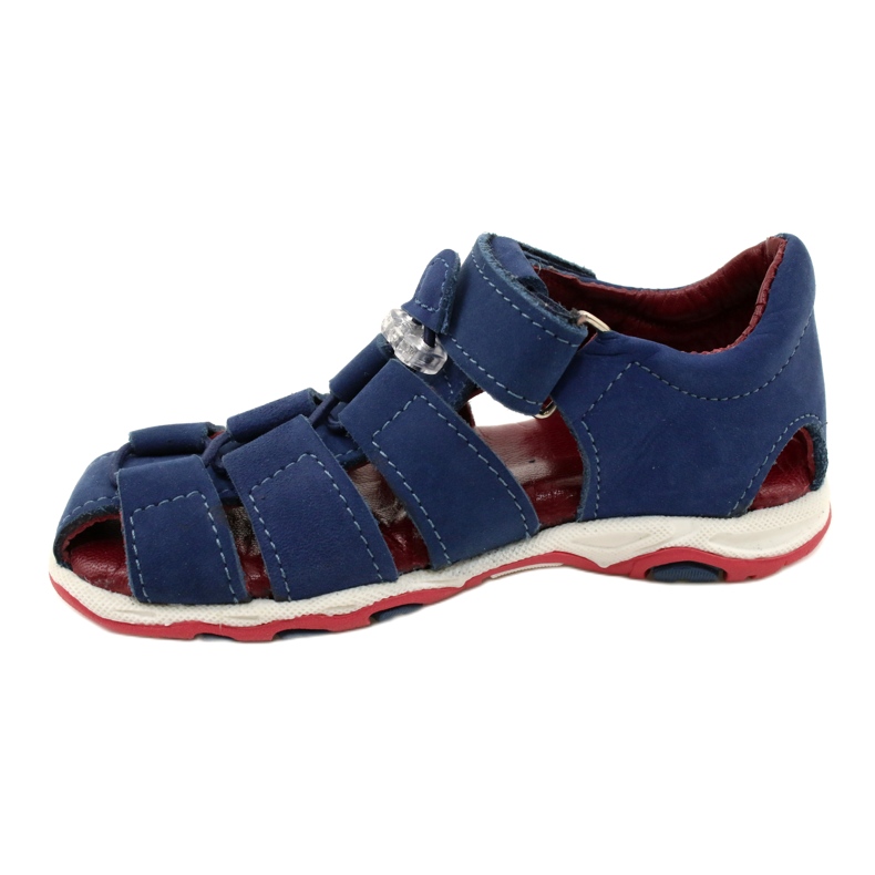 Leather sandals for Velcro Mazurek 1364 navy blue 2 Leather sandals for Velcro Mazurek 1364 navy blue 2