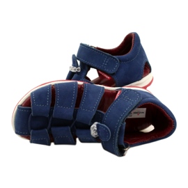 Leather sandals for Velcro Mazurek 1364 navy blue 5 Leather sandals for Velcro Mazurek 1364 navy blue 5