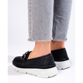 Moccasins Black Vinceza shoes 1