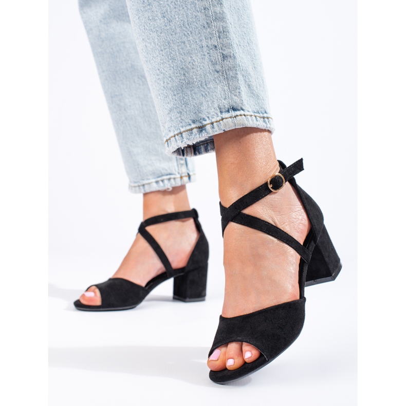 W. Potocki Black suede sandals from Potocki 1