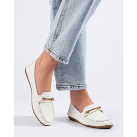 White classic Shelovet women's loafers 2