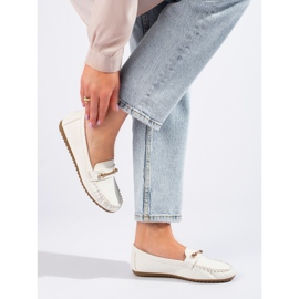 White classic Shelovet women's loafers 1