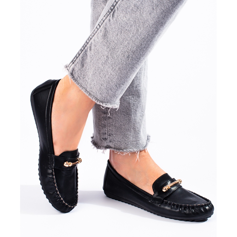 Shelovet women's black loafers 1 Shelovet women's black loafers 1