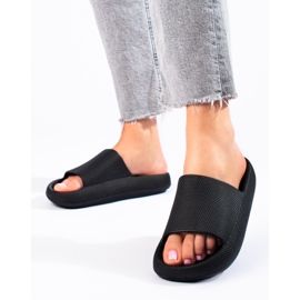 Women's black Shelovet slippers 2 Women's black Shelovet slippers 2