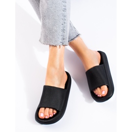 Women's black Shelovet slippers 1 Women's black Shelovet slippers 1