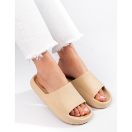 Women's Shelovet cream slippers beige 2 Women's Shelovet cream slippers beige 2