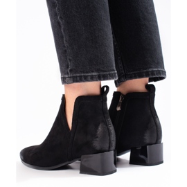 Black suede Vinceza boots 1