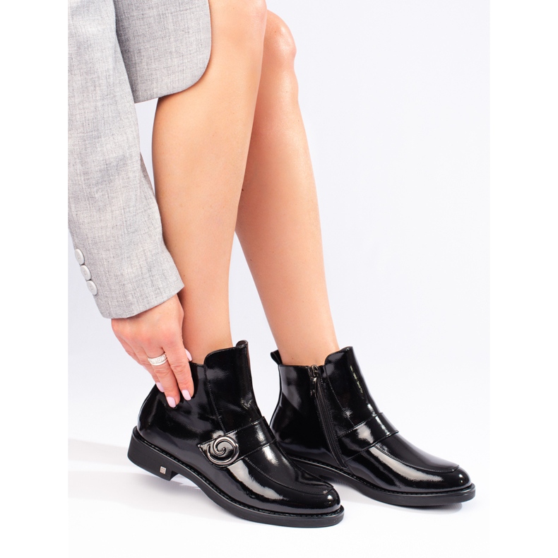Black patent boots from W. Potocki 1