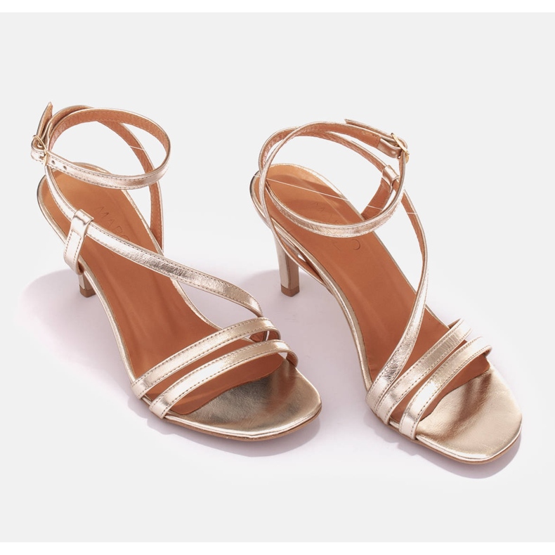 Marco Shoes Sandals on a high heel golden 1