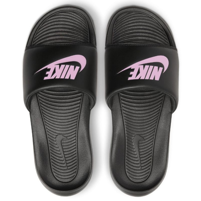 Nike slippers black and top pink