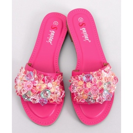 Seastar Slippers with colorful stones Estrada Fuchsia pink 1