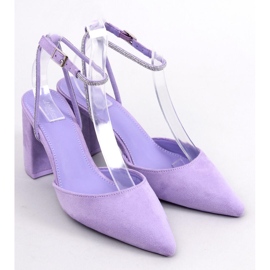 Open heel pumps from Esten Purple 1