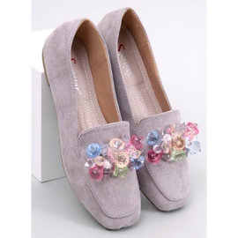 Deley Gray beaded loafers grey 1