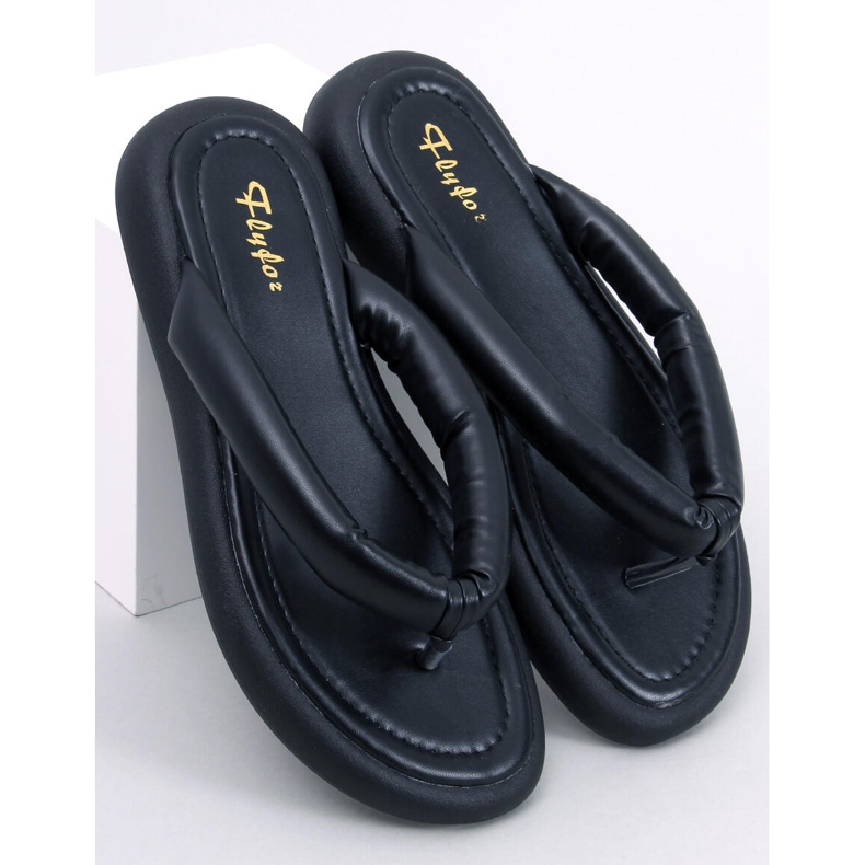 Women's Cliff Black flip-flops 1