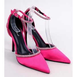 High heel pumps with zircons Conway Fuchsia pink 1