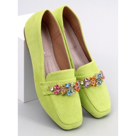 Davitian Green rhinestone loafers 1