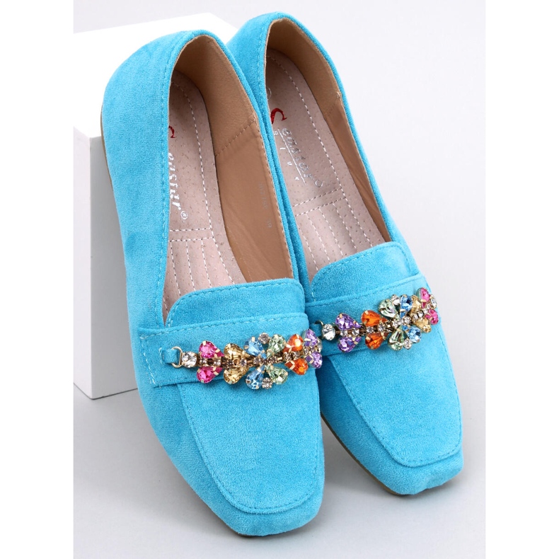 Davitian Blue cubic zirconia loafers 1
