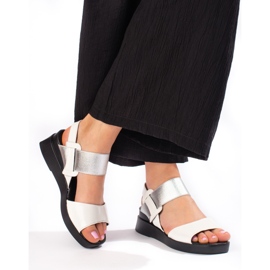 W. Potocki White slip-on sandals from Potocki silver 1