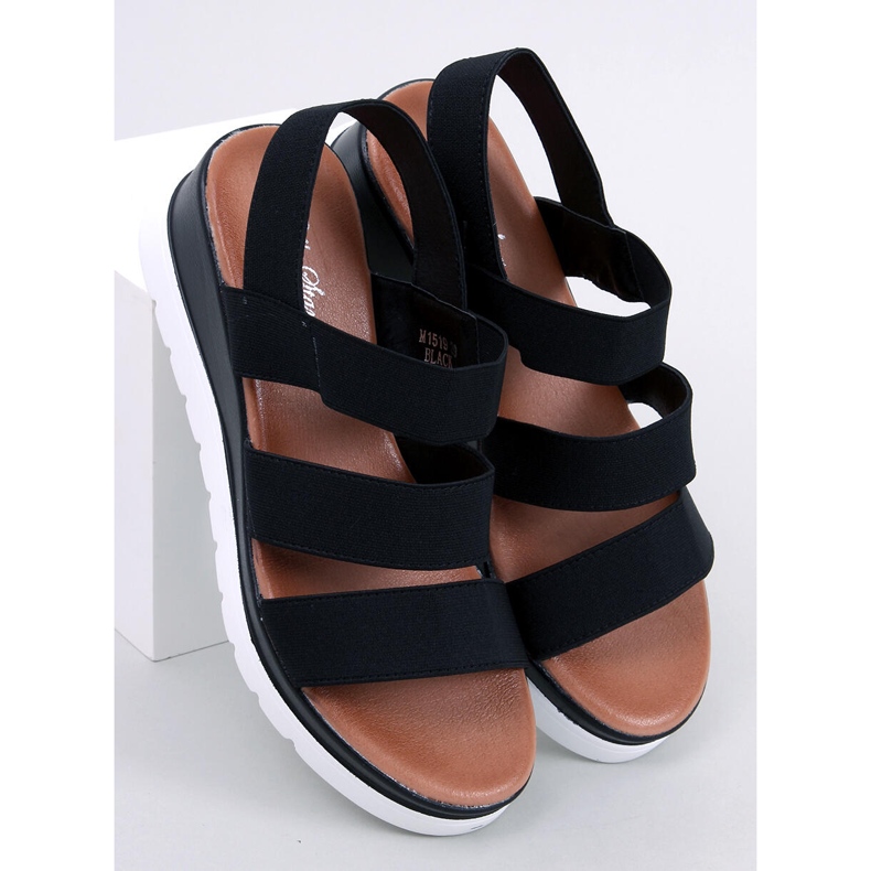 Cregger Black wedge sandals 1