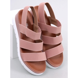 Cregger Nude wedge sandals pink 1