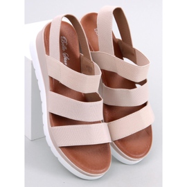 Cregger Beige wedge sandals 1