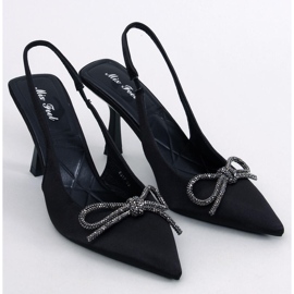 Hannah Black open heel pumps 1