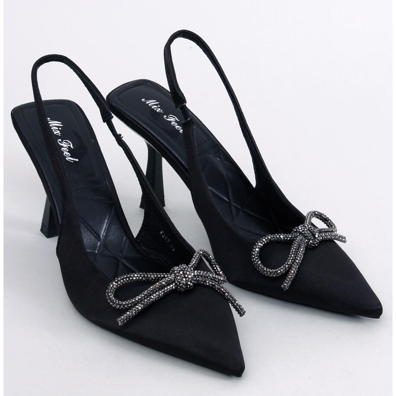 Hannah Black open heel pumps 1