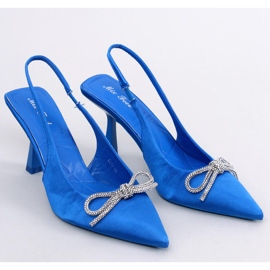 Hannah Blue open heel pumps 1
