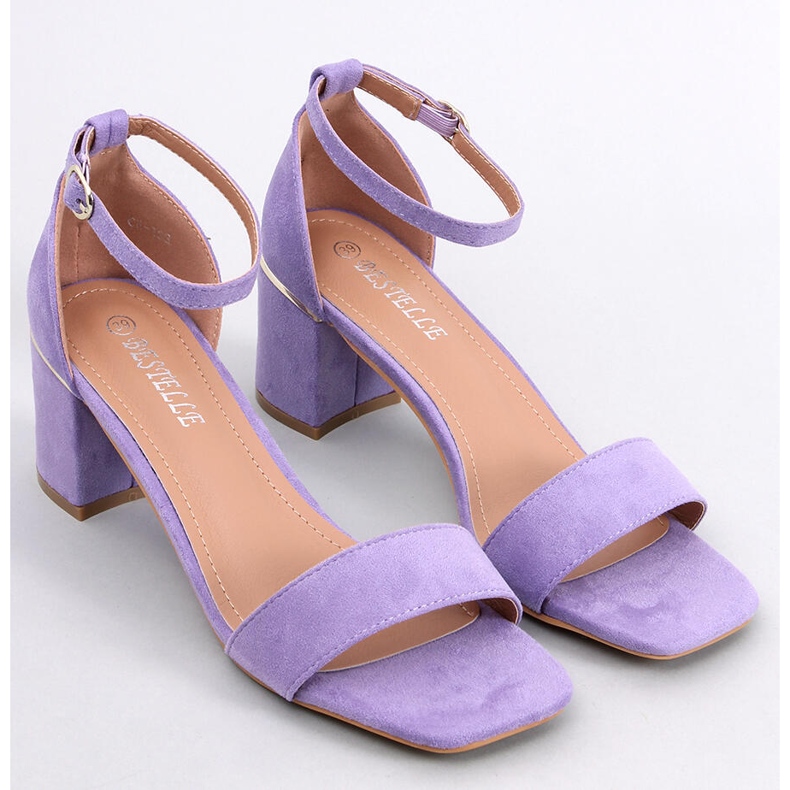 Rocco Purple low heel sandals violet 1