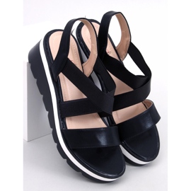 Sethi Black wedge sandals 1
