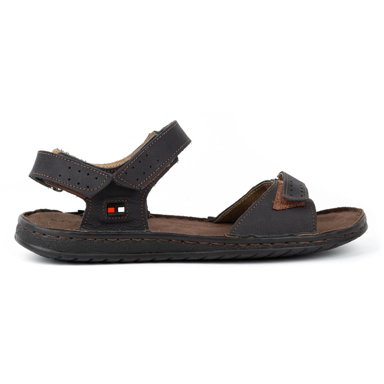 KOMODO Black men's leather sandals 881K 1