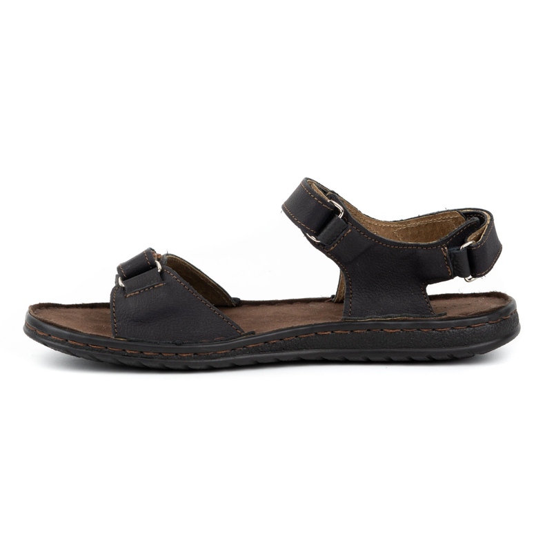 KOMODO Black men's leather sandals 881K 2