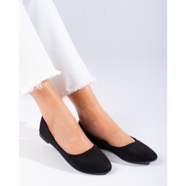 W. Potocki Women's suede classic ballerinas black Potocki 1