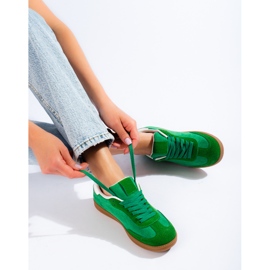 Shelovet green suede sneakers 1