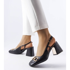 Black high heel sandals from Parrish 1