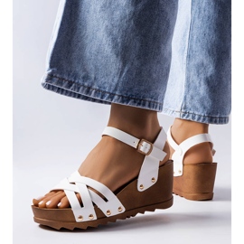 BM White wedge sandals from Audric 1