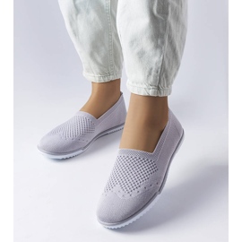Gray slip-on sneakers from Mazuret grey 1