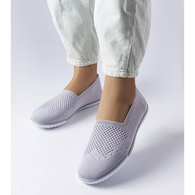 Gray slip-on sneakers from Mazuret grey 1