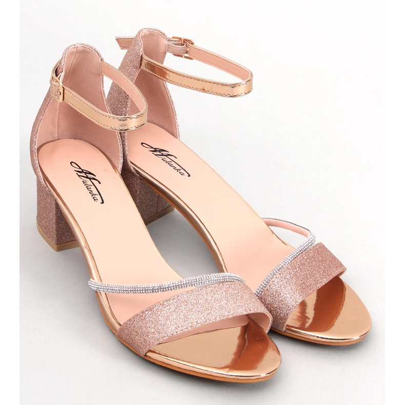 Altidore Champagne low heel sandals pink 1