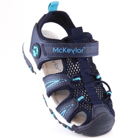 McKeylor 47702 navy blue sandals for boys with velcro 1